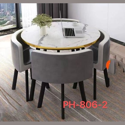 5 Pc Round Dining Room Table & Chairs PH-806-2