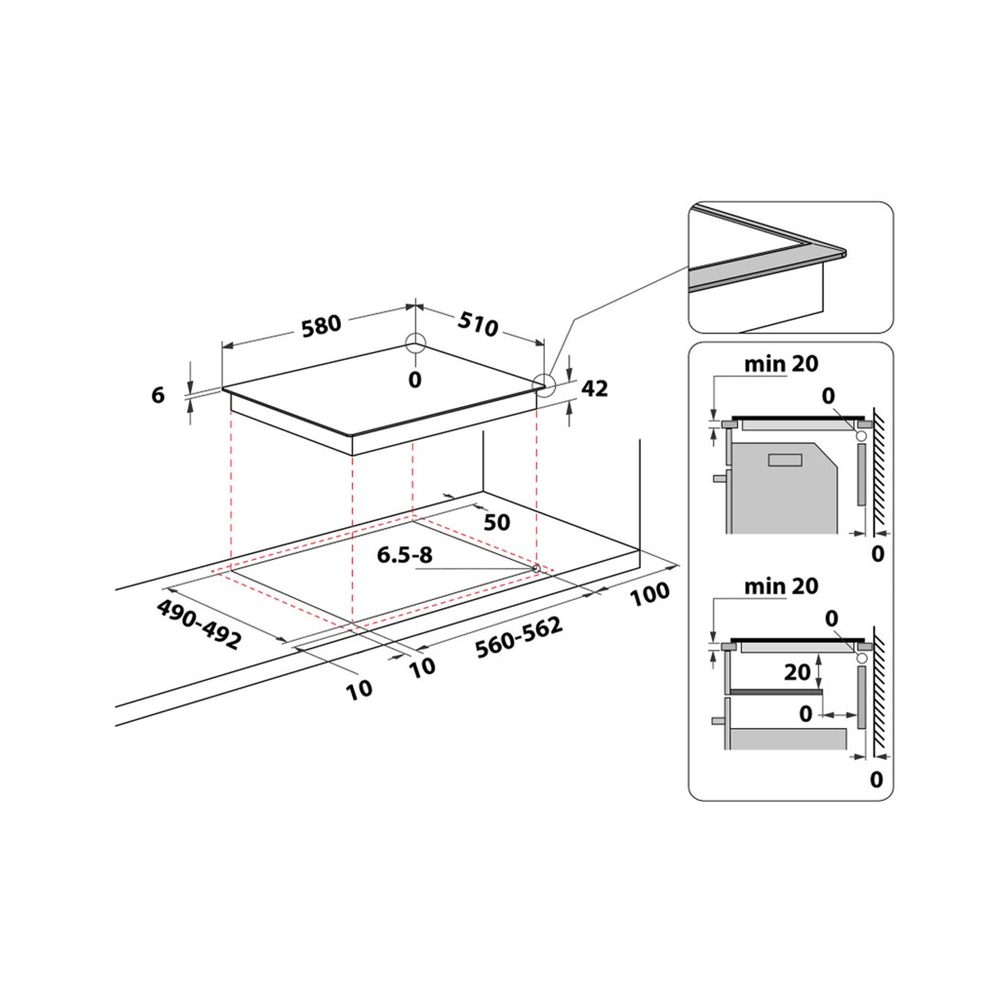 Whirlpool 60cm Touch Control Hob - AKT8210LX