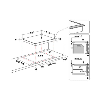 Whirlpool 60cm Touch Control Hob - AKT8210LX