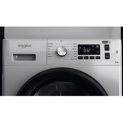 Whirlpool 8.0kg Silver Freestanding Condenser Tumble Dryer - FFTCM118BSK