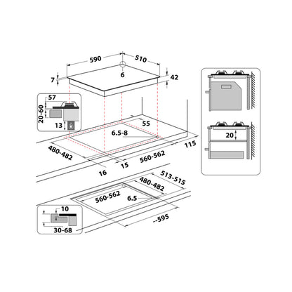 Whirlpool Oven Hob Combo GOA 6423/NB + AKP 742 IX