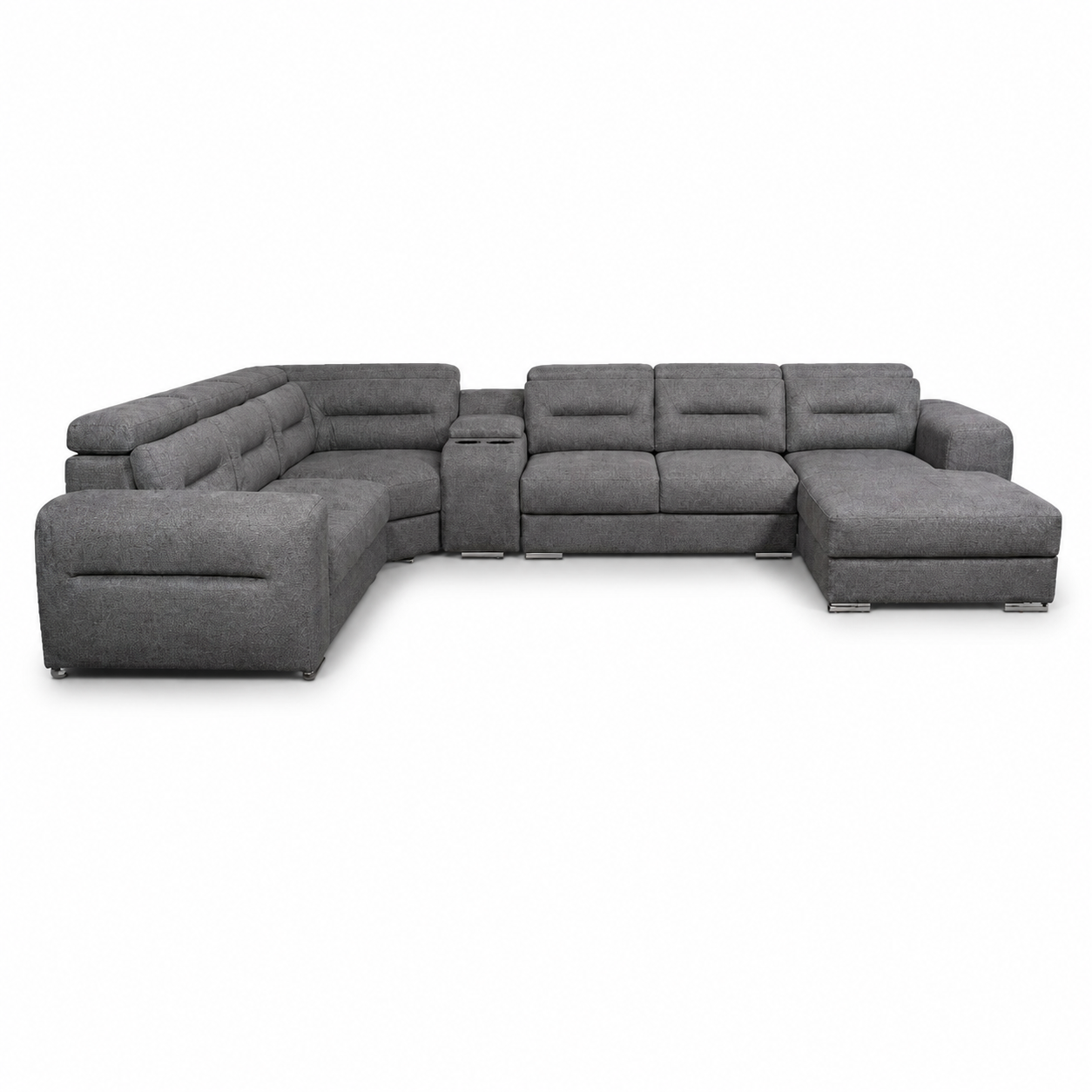 Earthline Okavongo 5 Piece Corner Couch - Close Out Grey