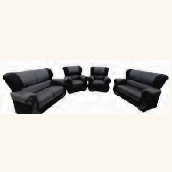 Anabella 4 Piece Lounge Suite black
