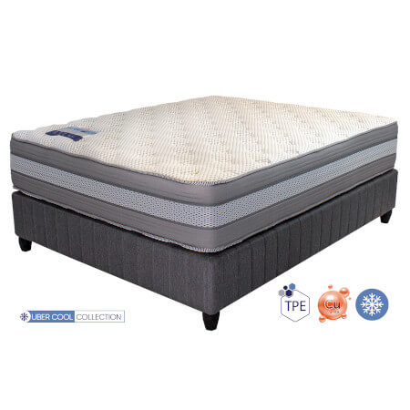Rest Assured Arctic Gentle king bed on base