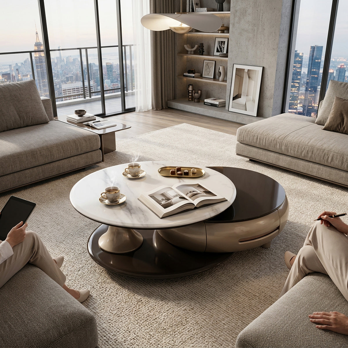 CA Coffee Table styled in a lounge