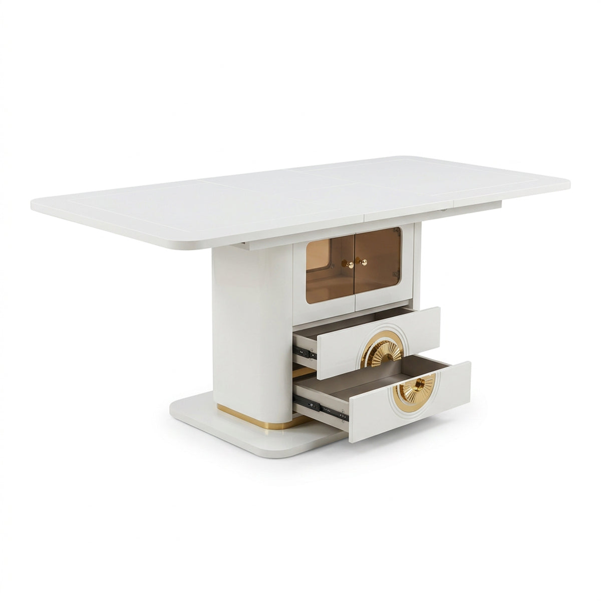 CA Dining Table extendable top and storage