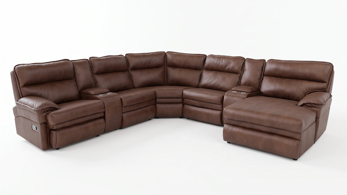 Celine Corner Lounge Suite in brown