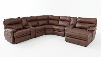 Celine Corner Lounge Suite in brown