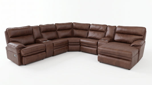 Celine Corner Lounge Suite in brown