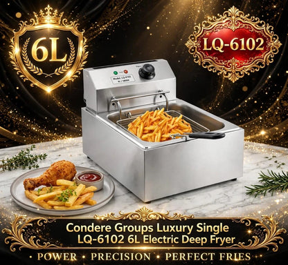 Condere LQ-6102 single 6L electric deep fryer