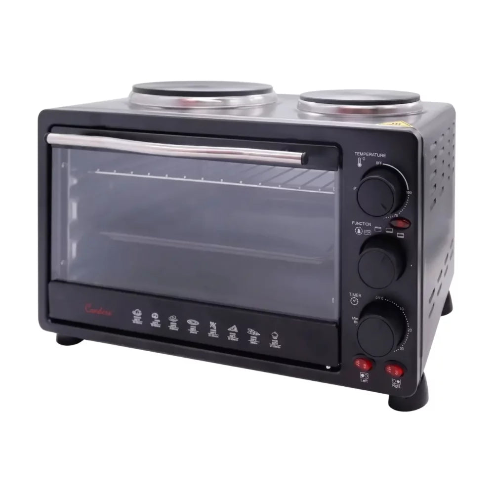 Condere 23L electric oven with 2 plate stove TH-12B-2