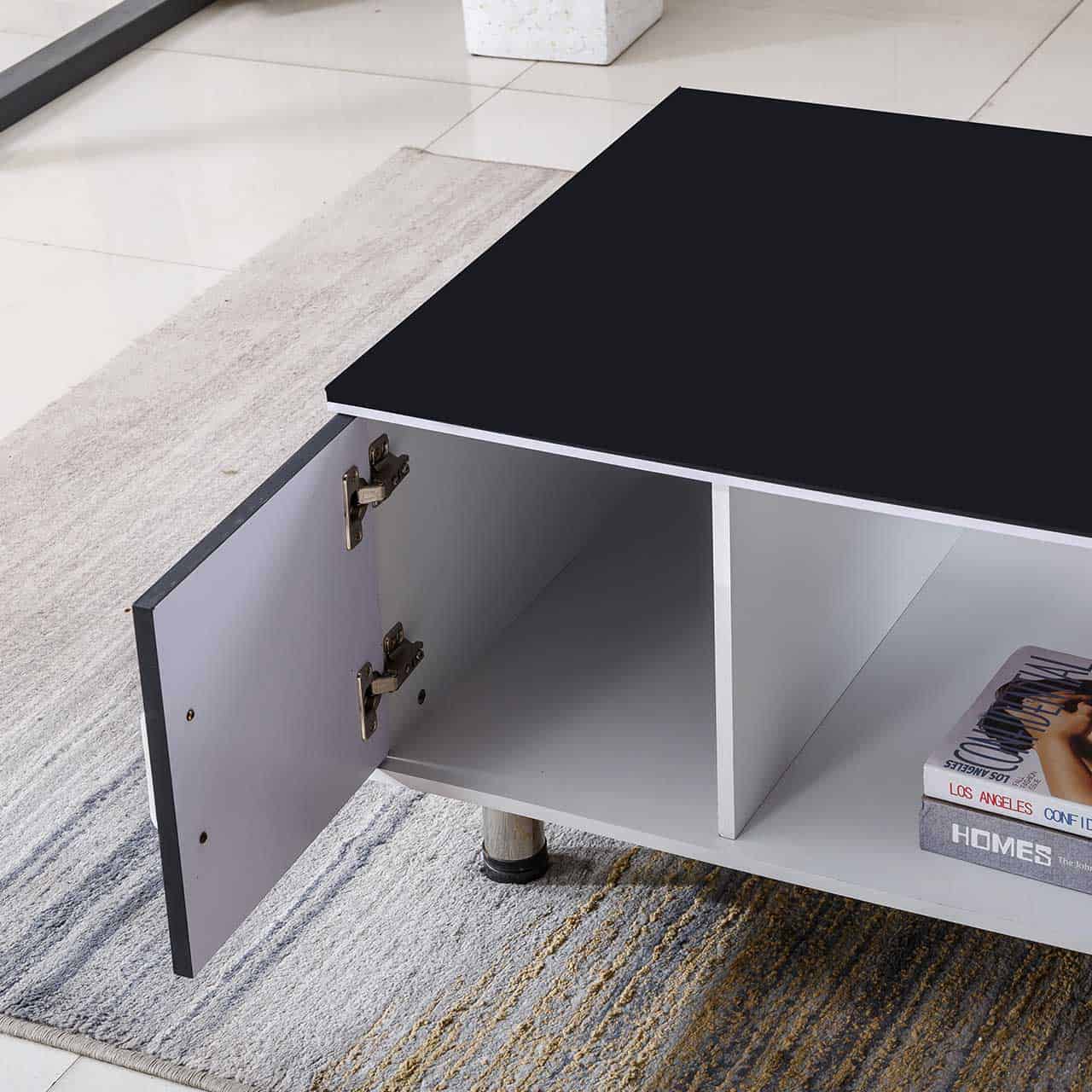 Contempory Coffee Table – White + Black CT218