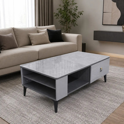 CT137M Marble Coffee Table Grey in a lounge