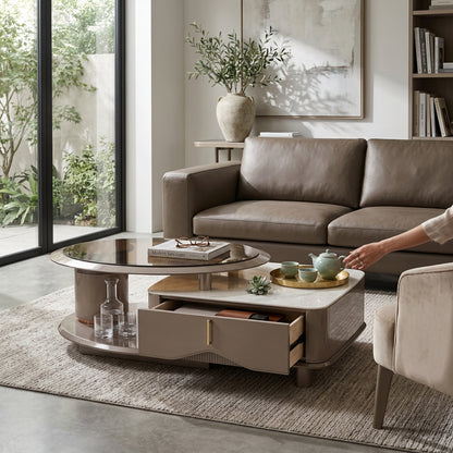 Brown coffee table