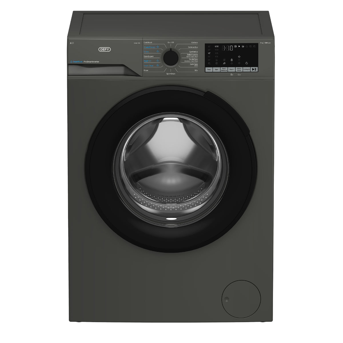 Defy 9kg Manhattan Grey Front Loader Washing Machine - DAW399