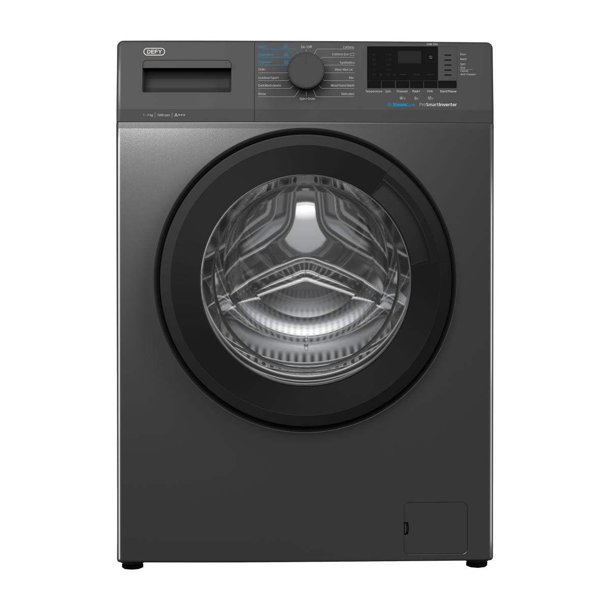 Defy DAW394 7kg Front Loader Washing Machine Manhattan Grey