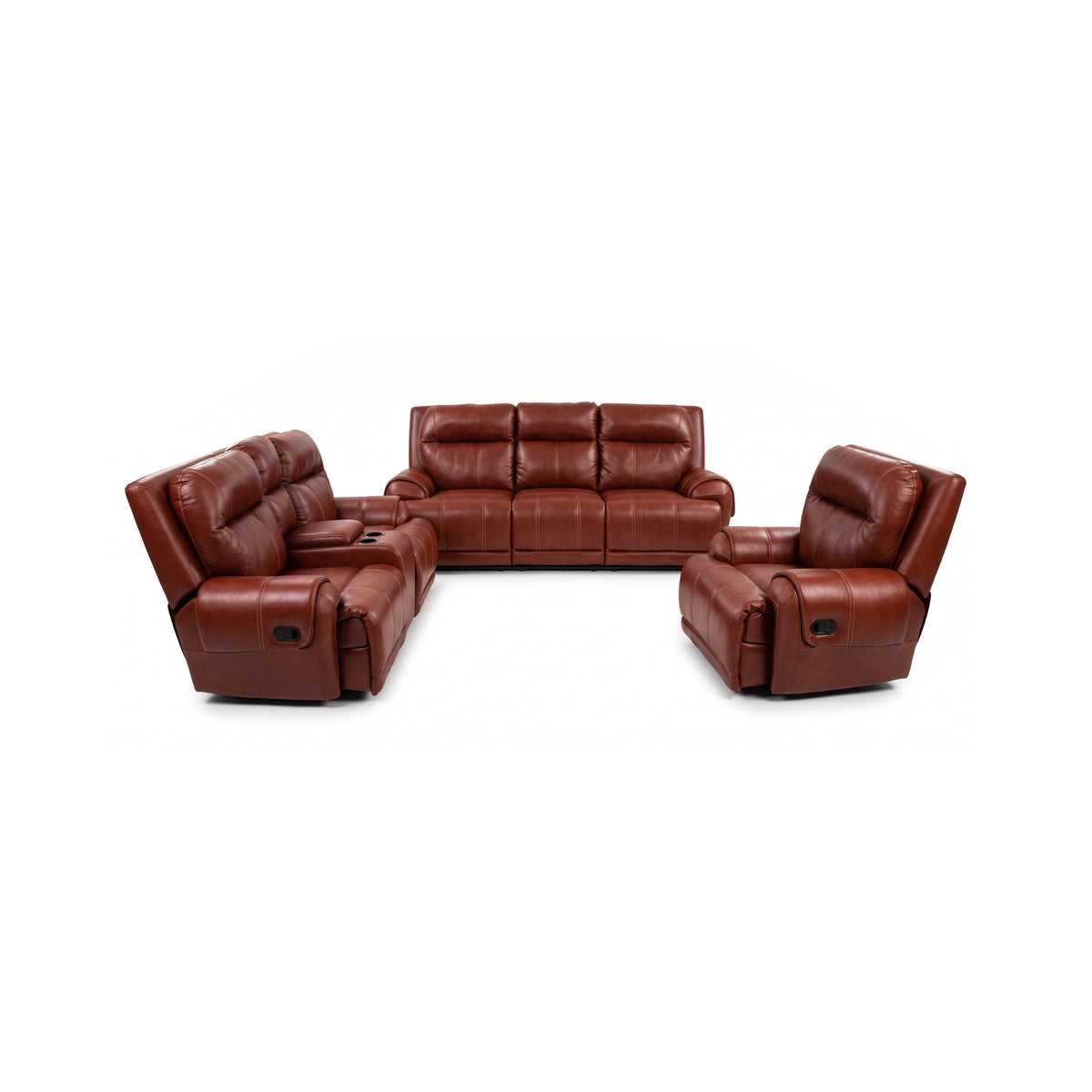 Earthline Falcon 3,2,1 Recliner Lounge Suite - Inyathi Tan