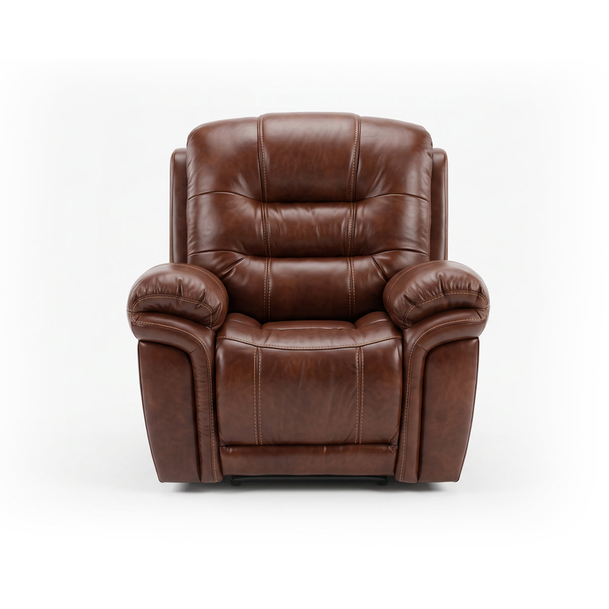 Earthline Sparta recliner chair in Cumulus Chestnut, front view