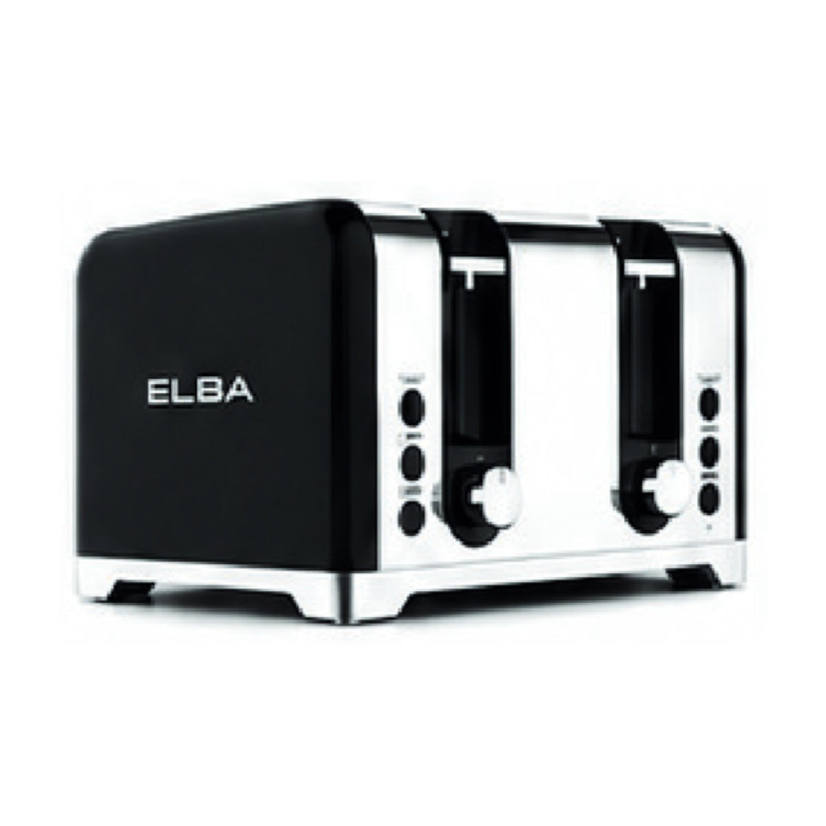 Elba Lusso 4 Slice Stainless Steel Toaster Black