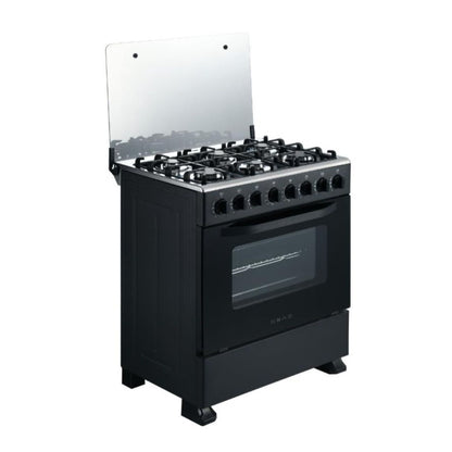 OBAC 76X60 Full Gas Stove  Black OB760G