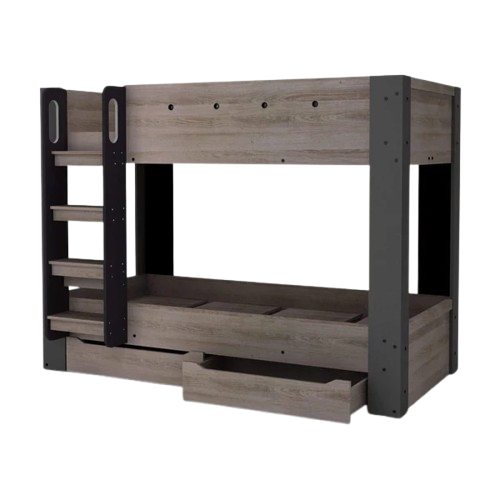 Industrial Bunk Bed with Storage Drawer MWDB06