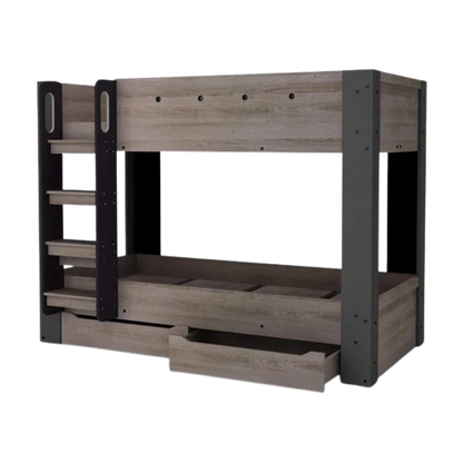 Industrial Bunk Bed with Storage Drawer MWDB06