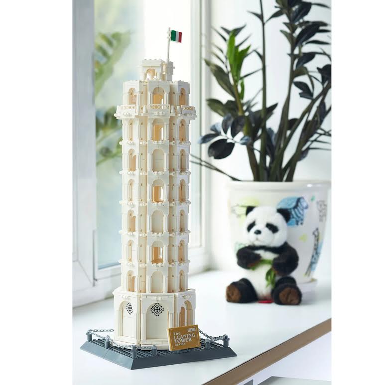 Wange Leaning Tower of Pisa 1390 Piece Building Block Set