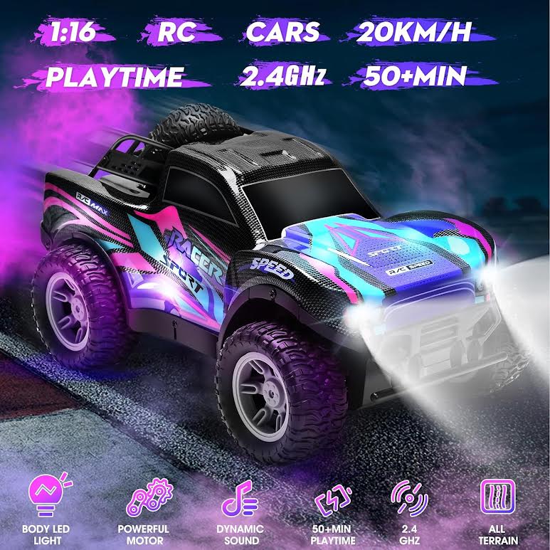 RC All Terrain Rechargeable Remote Control Double Spray Truck Multicoloured