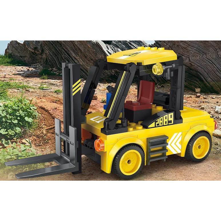 Wange Forklift 94 Piece Building Block Set