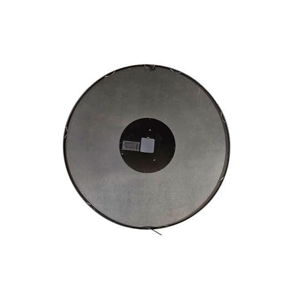 LED 80cm Round Berkshire Industrial Moving Cogs Wall Clock Black & Gold