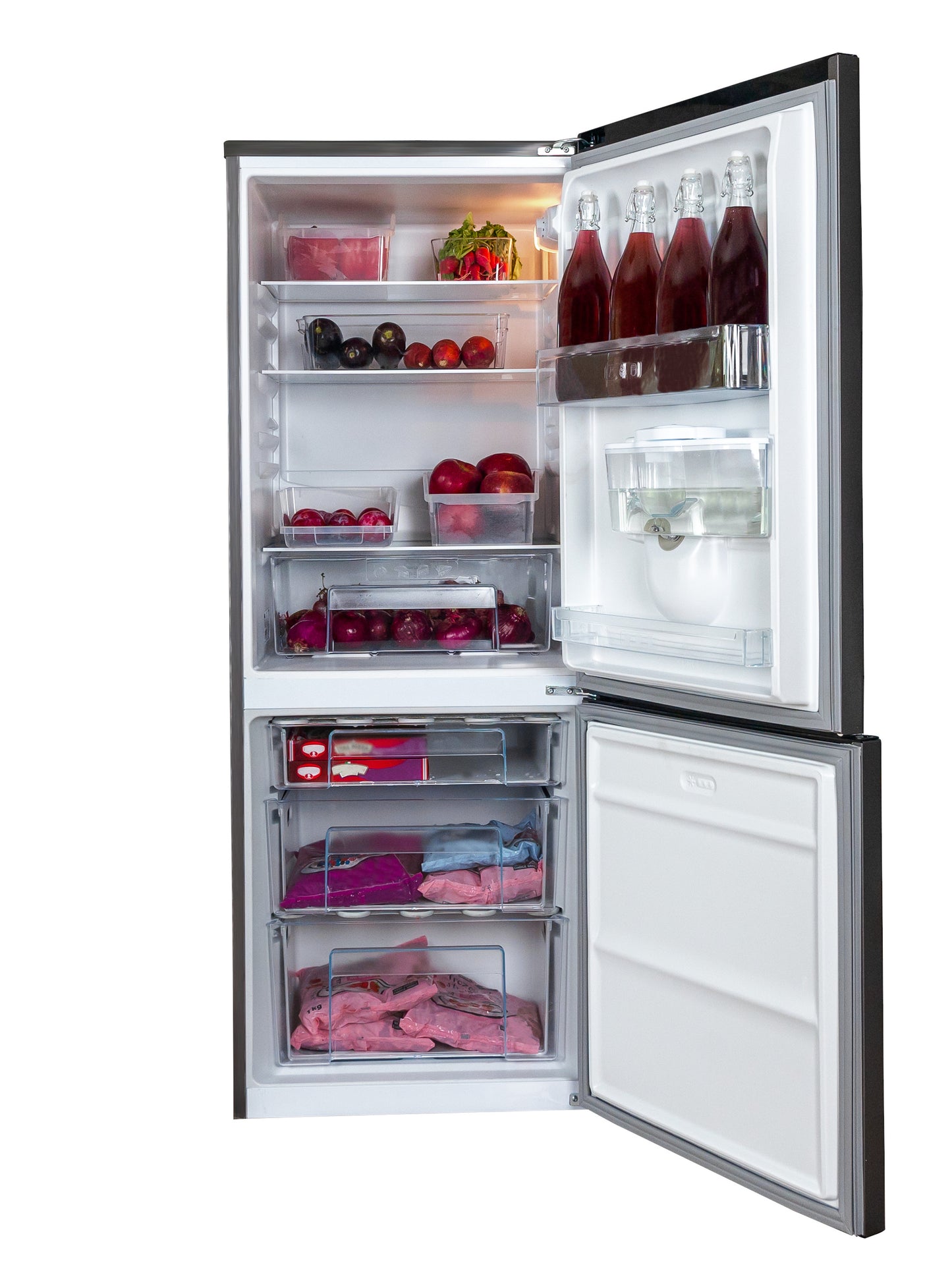 KIC Combi Fridge 631 Grey With Water Dispenser