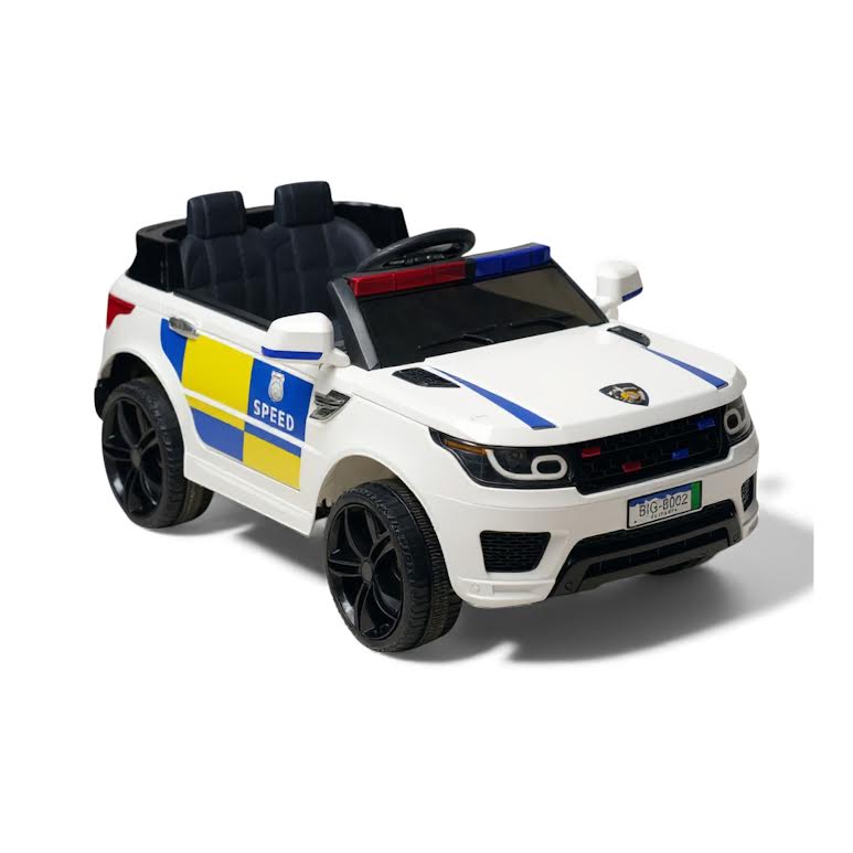 Range Rover style Design Kids Police Car Ride On White – Bawas Furnishers