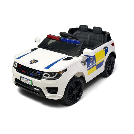 Merc style Design Kids Police Car Ride On White