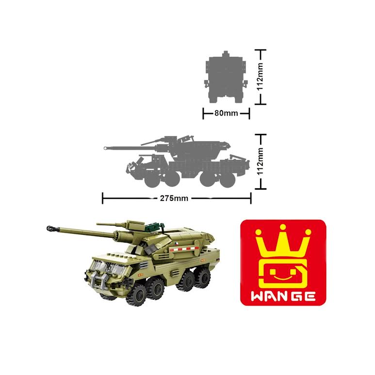 Wange Military Equipment Dana M2 429 Piece Building Block Set