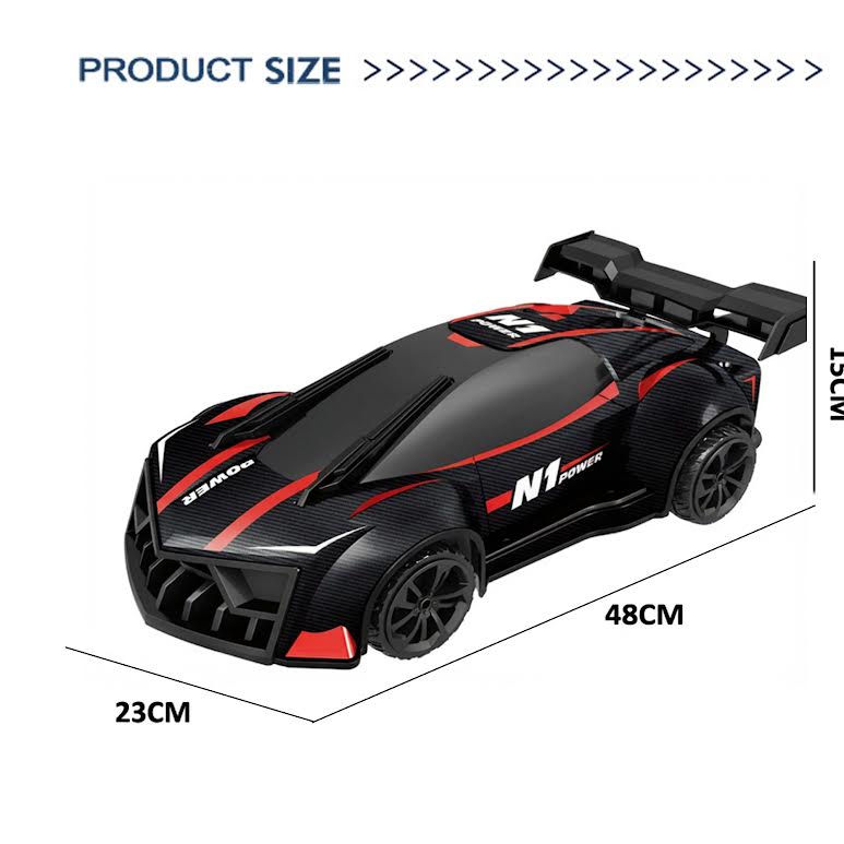 RC Fog Stream Stunt Car Black & Red