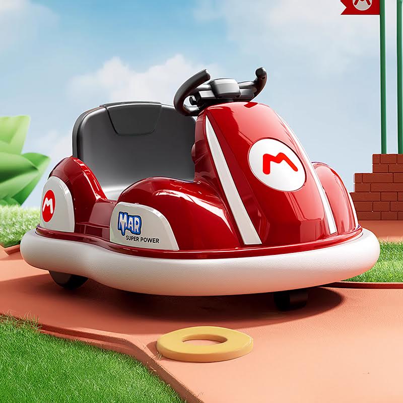 Mario Kart 12v Electric Ride-On Car with Drift Sounds Red