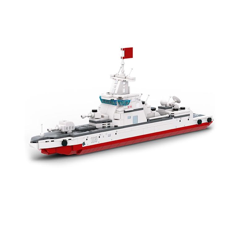 Wange Military Equipment Type 055 Destroyer 364 Piece Building Block Set