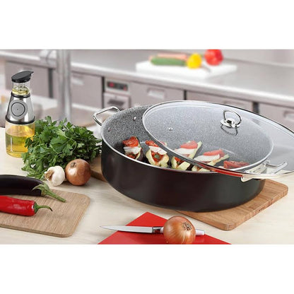 Gastro Collection 34cm Industrial Mega Casserole Black