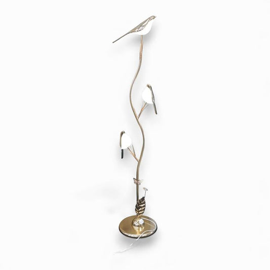 Bird Design Lamp Gold & White