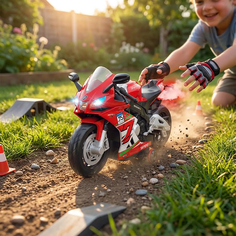 RC Spray Motorcycle Red