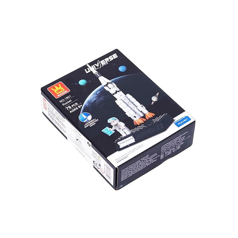 Wange Aerospace Rocket 76 Piece Building Block Set