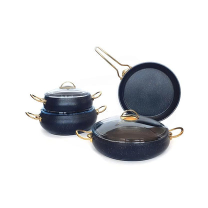 Leydi Elite 7 Piece Cookware Set Black