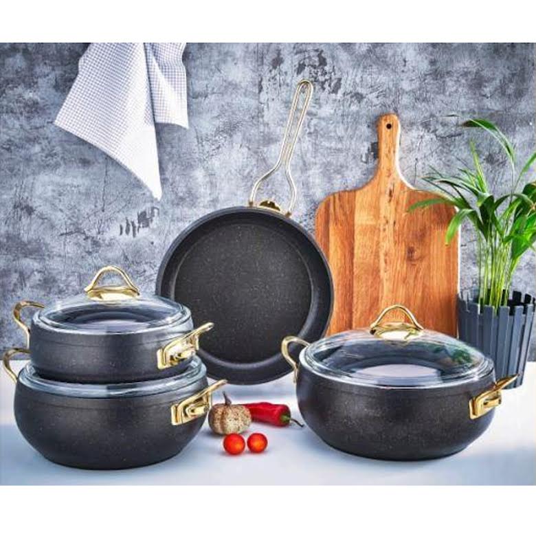 Leydi Elite 7 Piece Cookware Set Black