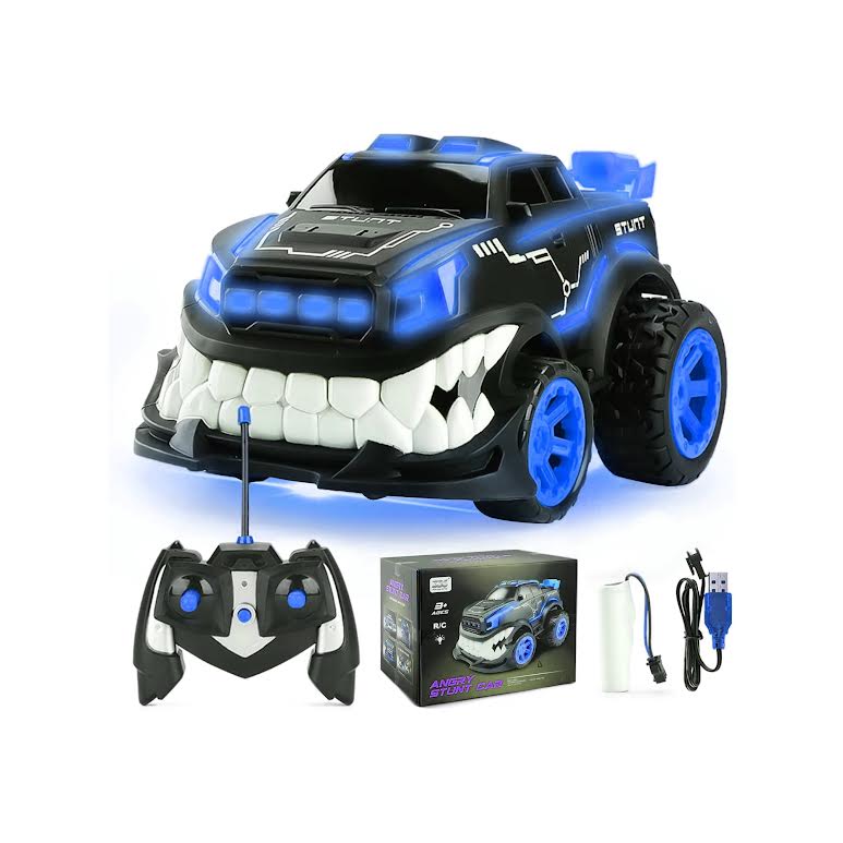 RC Angry Stunt Car Black & Blue