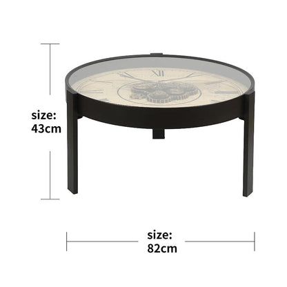 2 in 1 82cm 1968 London Side Table Floor Clock Beige