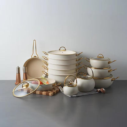 Leydi 23 Piece Cookware Set Ivory