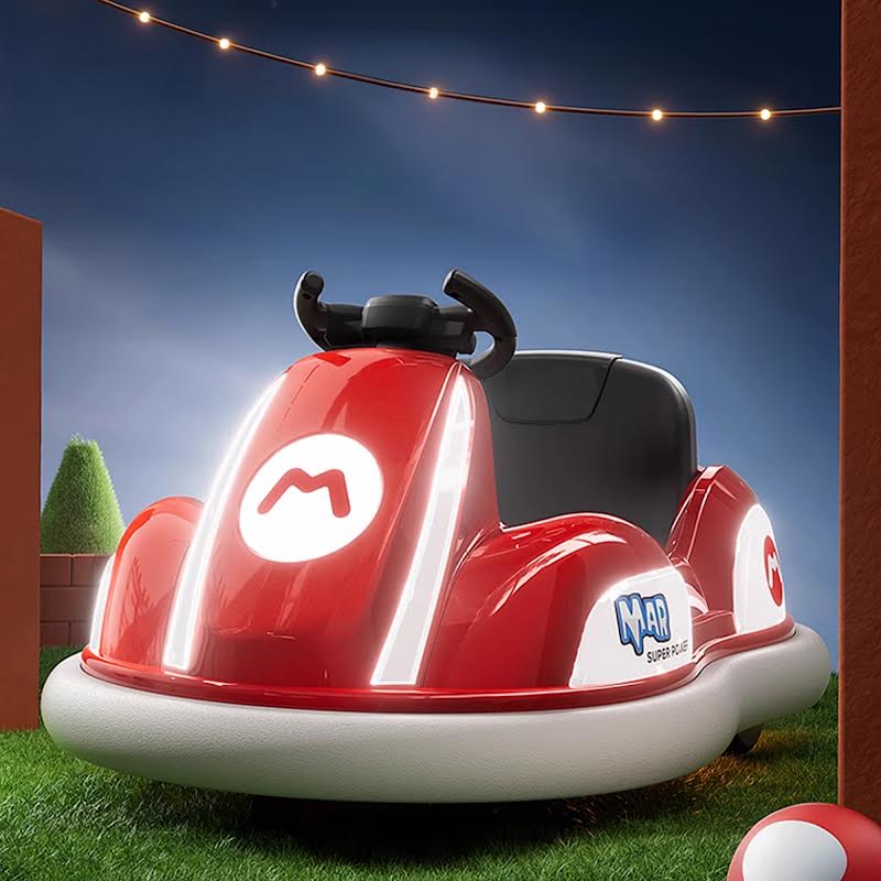 Mario Kart 12v Electric Ride-On Car with Drift Sounds Red