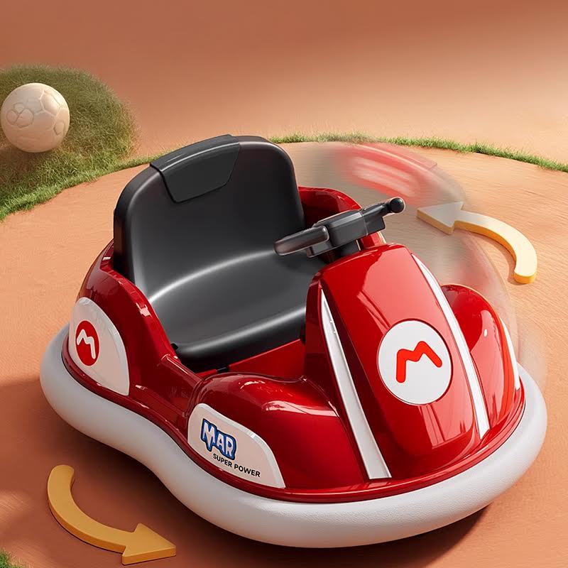 Mario Kart 12v Electric Ride-On Car with Drift Sounds Red