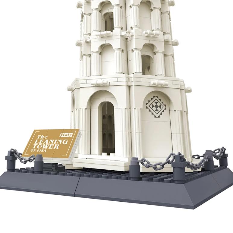 Wange Leaning Tower of Pisa 1390 Piece Building Block Set