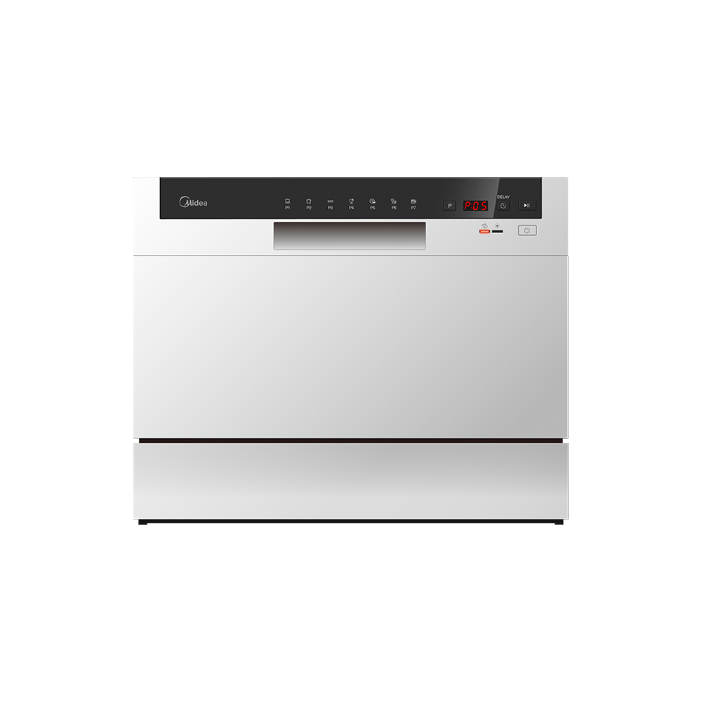 Midea  6 Place Counter Top Dishwasher White